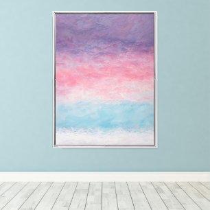 Violet, Pink Minimalist Abstract Canvas Print