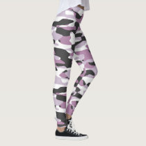 Violet Pink Purple Gray White Camouflage Pattern Leggings Violet Pink Purple Gray White Camouflage Pattern Leggings
