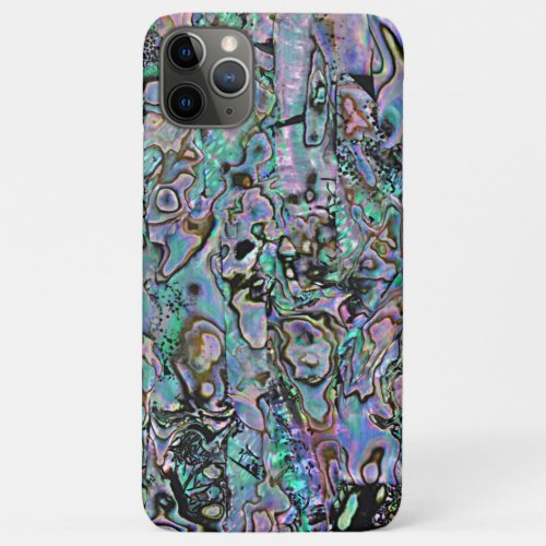 Violet Pink Turquoise Purple Abalone Shell Pattern iPhone 11 Pro Max Case