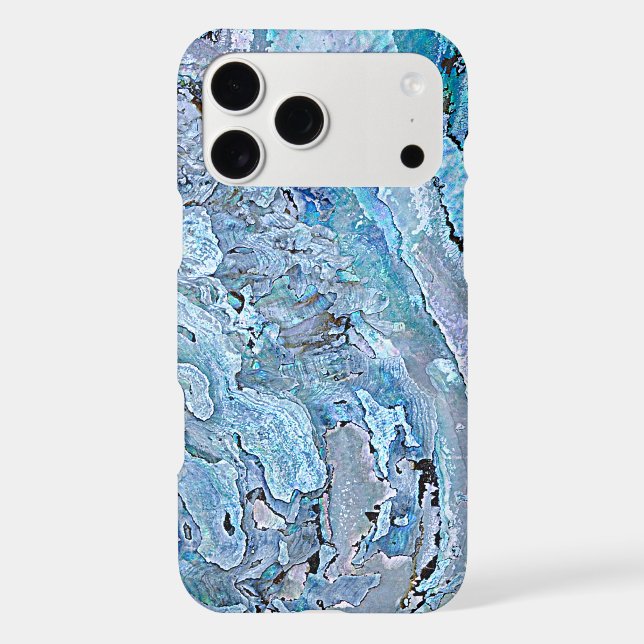 Violet Pink Turquoise Purple Abalone Shell Pattern Iphone Case (Back)