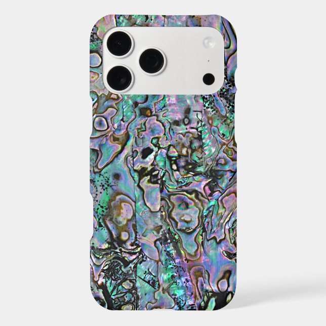 Violet Pink Turquoise Purple Abalone Shell Pattern Iphone Case (Back)