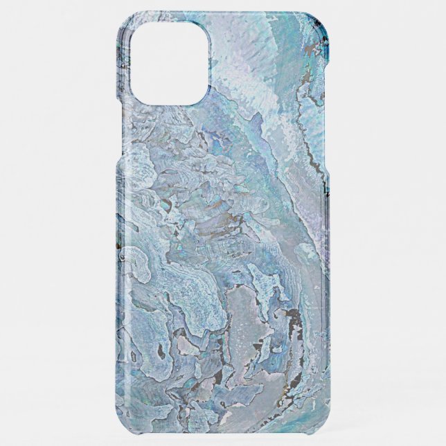 Violet Pink Turquoise Purple Abalone Shell Pattern Uncommon iPhone Case (Back)