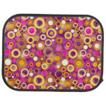 Violet Polka Dot Pattern Car Mat