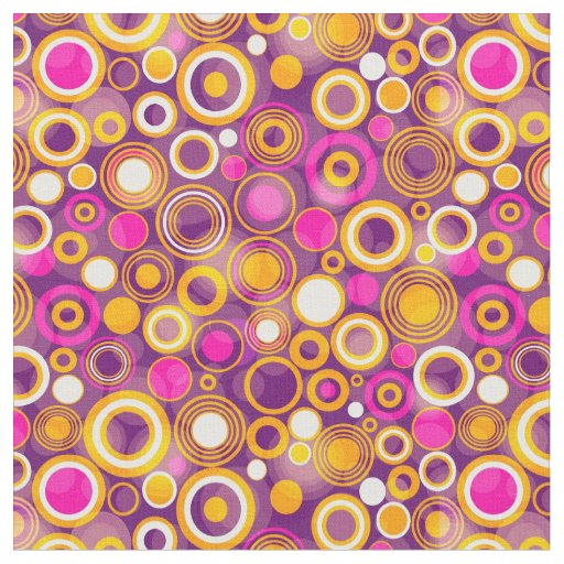 Violet Polka Dot Pattern Fabric