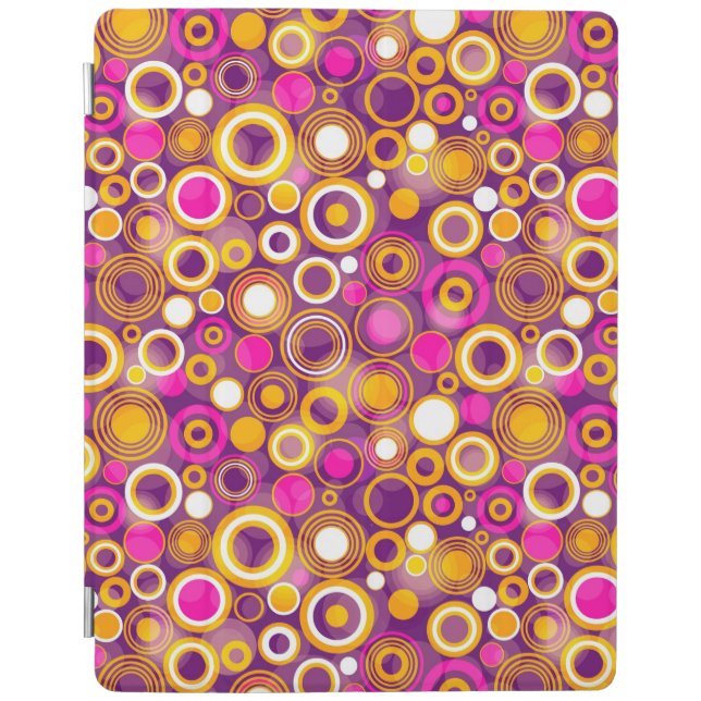 Violet Polka Dot Pattern iPad Smart Cover (Front)