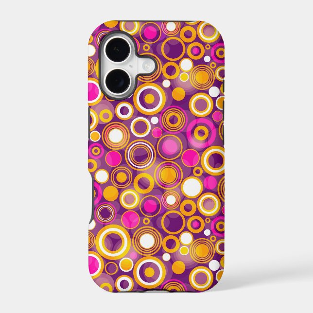 Violet Polka Dot Pattern Iphone Case (Back)