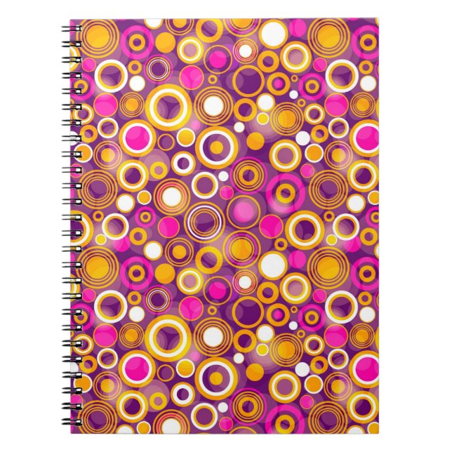 Violet Polka Dot Pattern Notebook (Front)