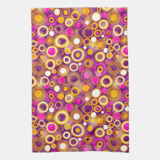 Violet Polka Dot Pattern Towel