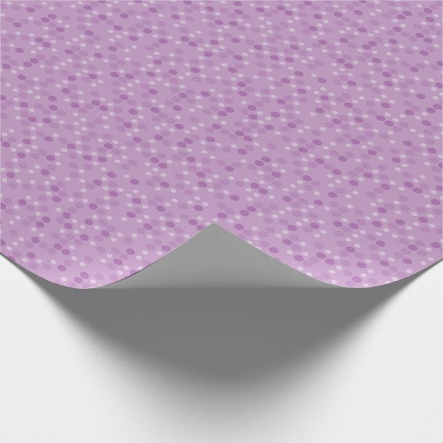 Violet Polka Dots Wrapping Paper (Corner)