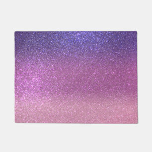 Violet Princess Blush Pink Triple Glitter Doormat