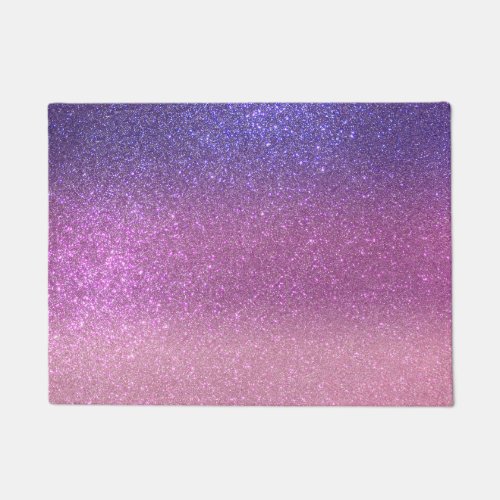 Violet Princess Blush Pink Triple Glitter Doormat