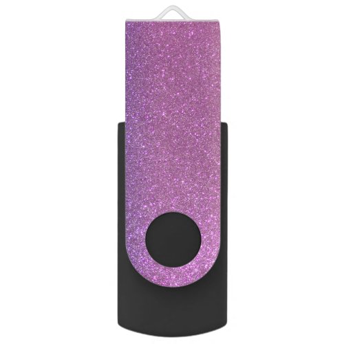 Violet Princess Blush Pink Triple Glitter Flash Drive