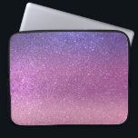 Violet Princess Blush Pink Triple Glitter Laptop Sleeve<br><div class="desc">This girly and chic design is perfect for the girly girl. It depicts faux printed sparkly triple sparkly glitter ombre gradient of violet purple, princess pink, and blush pink. It's pretty, modern, trendy, and unique. ***IMPORTANT DESIGN NOTE: For any custom design request such as matching product requests, color changes, placement...</div>
