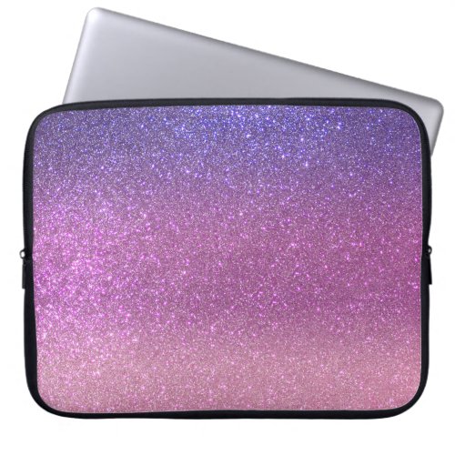 Violet Princess Blush Pink Triple Glitter Laptop Sleeve