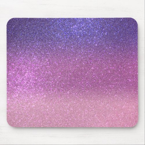 Violet Princess Blush Pink Triple Glitter Mouse Pad