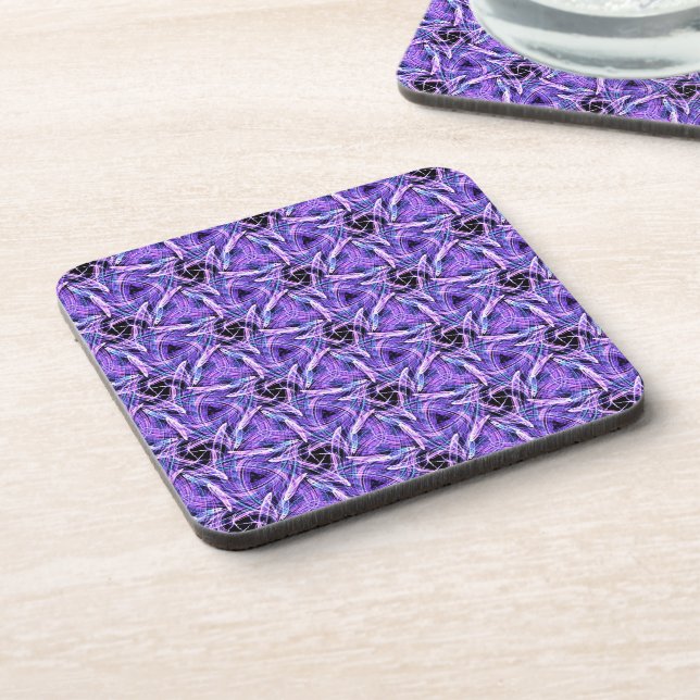 Violet Pulse Beverage Coaster (Left Side)