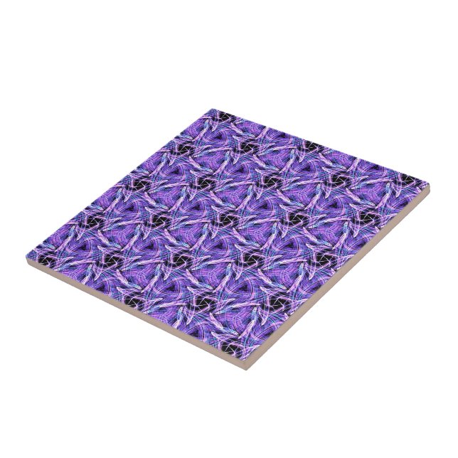 Violet Pulse Ceramic Tile (Side)