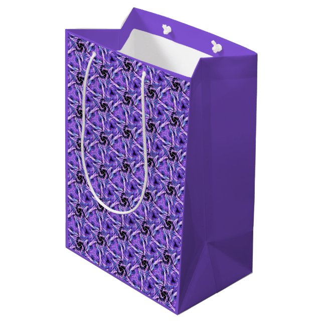 Violet Pulse Medium Gift Bag (Back Angled)