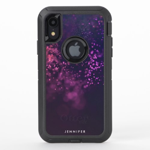 Violet  Purple Abstract OtterBox Defender iPhone XR Case