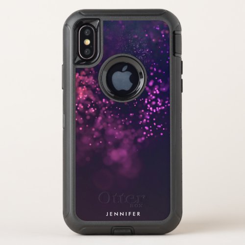 Violet  Purple Abstract OtterBox Defender iPhone X Case