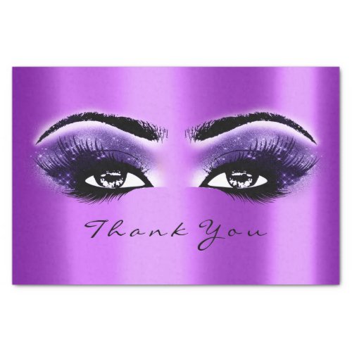 Violet Purple Amethytst Metallic Thank You Eyes Tissue Paper