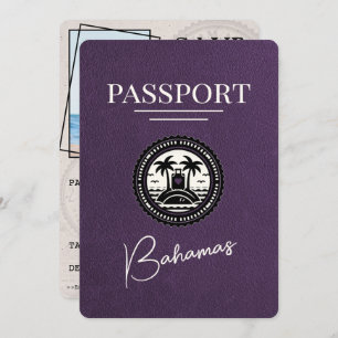 Violet Purple Bahamas Passport Save The Date
