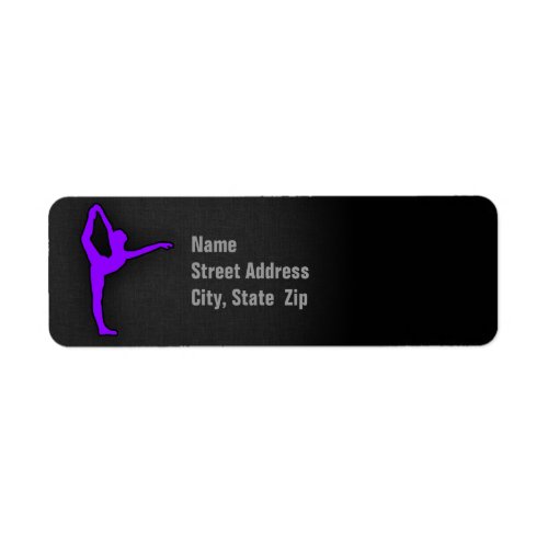 Violet Purple Ballet Dancer Label