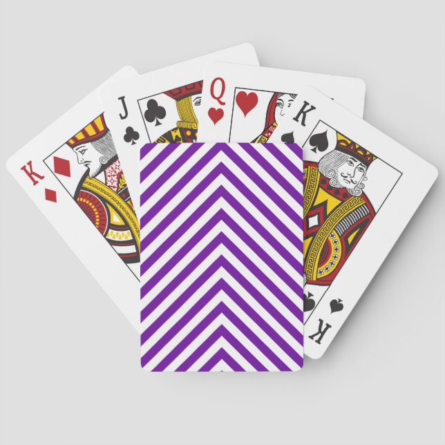 Violet Purple Big Zigzag Poker Cards (Back)