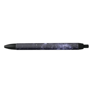 Violet purple black abstract galaxy pen
