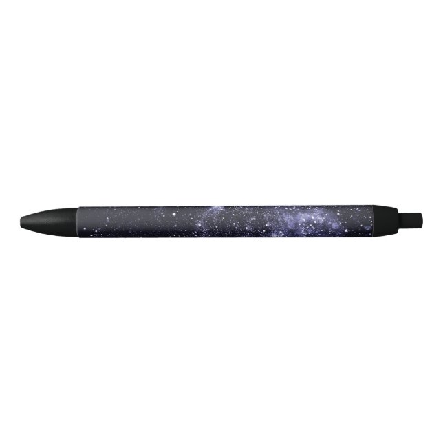 Violet purple black abstract galaxy pen (Front)