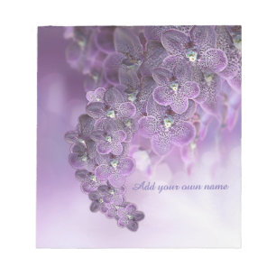 Violet Purple Blooming Flower Orchids Notepad