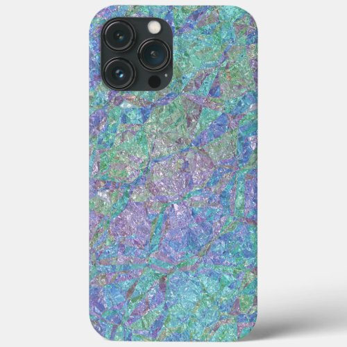 Violet Purple Blue Turquoise Pink Marble Pattern iPhone 13 Pro Max Case