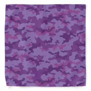 Violet Purple Camo Pattern Bandana