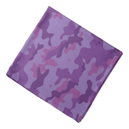 Violet Purple Camo Pattern Bandana