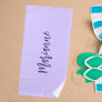 Violet purple custom name script beach towel