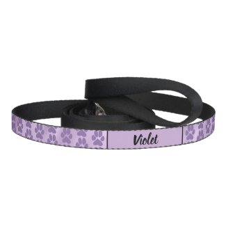 Violet purple cute paw print pattern Personalized