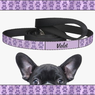 Violet Purple Cute Paws Elegant Pattern Name