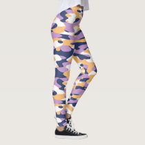 Violet Purple Dark Blue Yellow Camouflage Pattern Leggings Violet Purple Dark Blue Yellow Camouflage Pattern Leggings