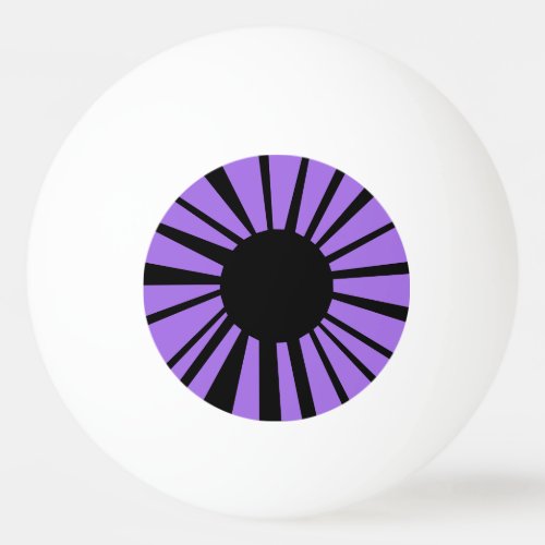 Violet Purple Eye and Black Pupil on White Eyeball Ping Pong Ball