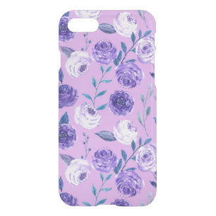 Violet Purple Flowers Floral iPhone SE/8/7 Case
