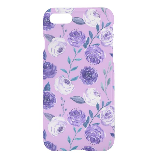 Violet Purple Flowers Floral Uncommon iPhone Case (Back)