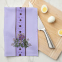 Violet Purple flowers Relax Cup kitchen towel