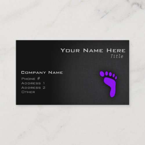 Violet Purple Footprint Business Card