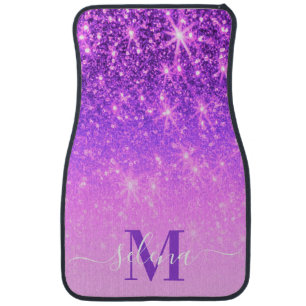 Violet Purple Glitter Car Floor Mat