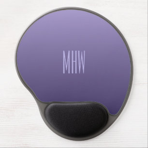 Violet Purple Gradient custom monogram mousepad