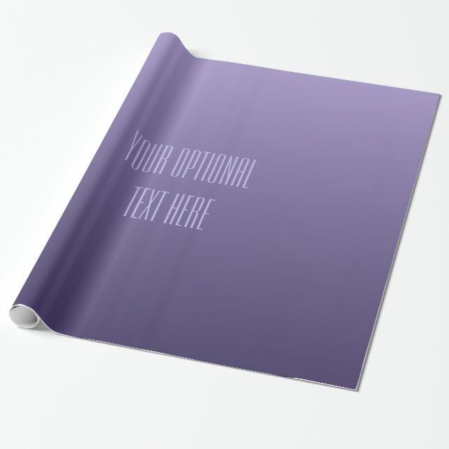 Violet Purple Gradient custom text wrapping paper (Unrolled)