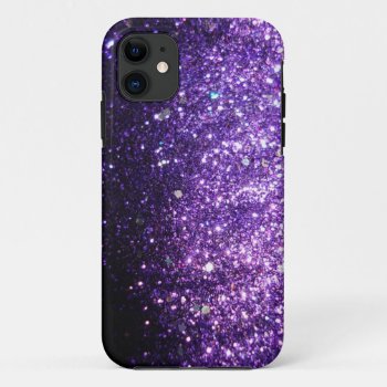 Violet Purple Iphone Sparkle Glitter Case by ConstanceJudes at Zazzle