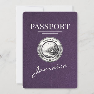 Violet Purple Jamaica Passport Save The Date