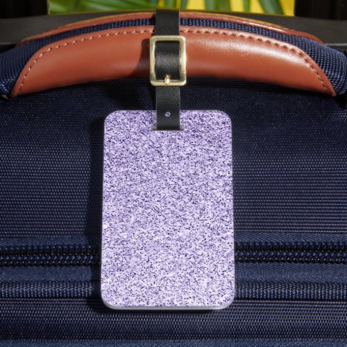 Violet purple light soft glitter sparkles luggage tag