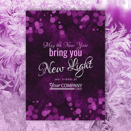 Violet Purple Lights Company Christmas Card